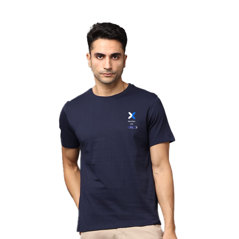 Ford Men's  Premium Round Neck T-Shirt - Navy Blue NG